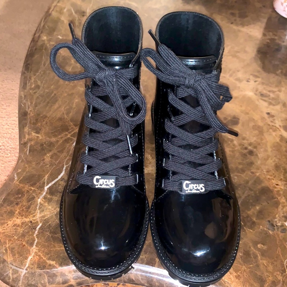 Sam Edelman black waterproof combat boots